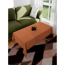 Kuber Industries Brown Quilted Velvet Dining Table Cover-picture-13