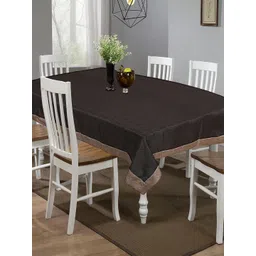 Kuber Industries Brown Textured 6-Seater Table Cover-picture-29
