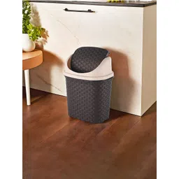 Kuber Industries Brown Textured Pedal Dustbin- 7 Ltrs-picture-27