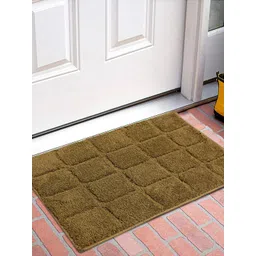 Kuber Industries Brown Textured Velvet Anti-Skid Doormat-picture-31