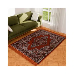 Kuber Industries Carpet Velvet Floor Mat Carpet for Hall Carpet for Living Room Carpet for Bedroom Area Rug Solid Prayer Mat Heavy V.V Carpet 5x7 Feet Light Brown-picture-11