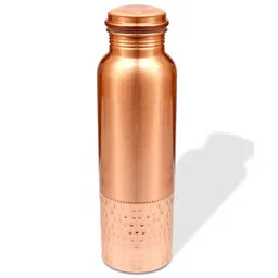 Kuber Industries Copper Round Hammered Design Water Bottle For Home & Traveling 1 Ltr.,Copper, 54KM4307-image-26