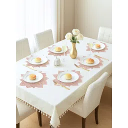 Kuber Industries Copper-Toned 6 Pieces Patta Designed Leather Table Placemats-picture-32