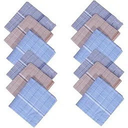 Kuber Industries Cotton 12 Piece Men's Handkerchief Set - Multicolour, Standard (CTKTC05639)-picture-49