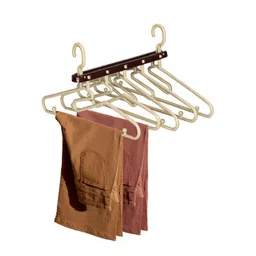 Kuber Industries Cream-Colored 5 in 1 Foldable Clothes Hanger-picture-36