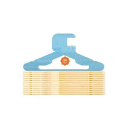 Kuber Industries Cream Colored & Blue Pack Of 24 Cloth Hangers For Wardrobe-picture-14