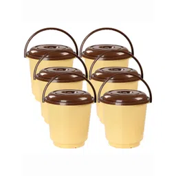 Kuber Industries Cream-Coloured 6 Pieces Classic Matte Bath Accessories Set 18 L each-image-32