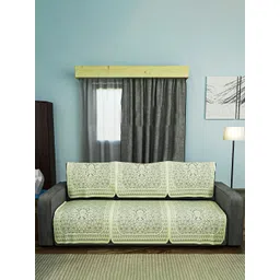 Kuber Industries Cream-Coloured & Grey Printed Cotton Sofa Cover-picture-29