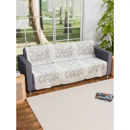 Kuber Industries Cream-Coloured & Grey Set Of 2 Printed 3 Seater Cotton Sofa Covers-picture-35