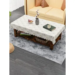 Kuber Industries Cream-Coloured Floral Anti-Skid 4-Seater Table Cover-picture-17