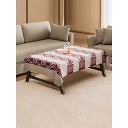 Kuber Industries Cream-Coloured Printed Cotton Anti Skid 4-Seater Table Cover-picture-36