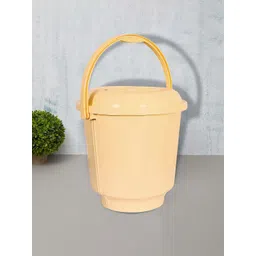 Kuber Industries Cream-Coloured Solid Plastic Bath Accessories Set-picture-21