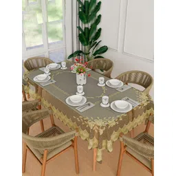 Kuber Industries Cream Waterproof 6-Seater Table Cover-picture-18
