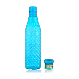 Kuber Industries Crystal Bingo Black & Blue 12 Pieces Water Bottles 1 L-picture-32