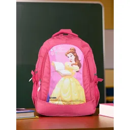 Kuber Industries Disney Princess Live Dream 3 zipper Kids School bookbag girls Pink-picture-41