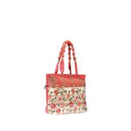 Kuber Industries Floral Printed Waterproof Tote Bag-picture-10