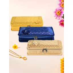 Kuber Industries Gold-Toned 3 Pieces Self Design Jewellery Organisers-image-23