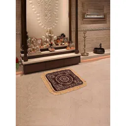 Kuber Industries Gold-toned & Brown Printed Velvet Prayer Mats-picture-21