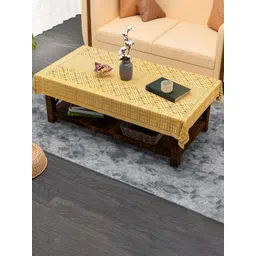 Kuber Industries Gold-Toned Anti-Skid Cotton 4-Seater Table Cover-picture-27