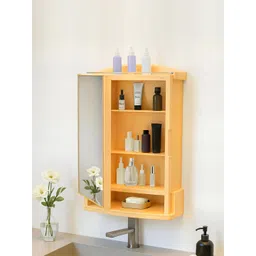 Kuber Industries Gold-Toned Mirror with Cabinet Storage Organiser-picture-29