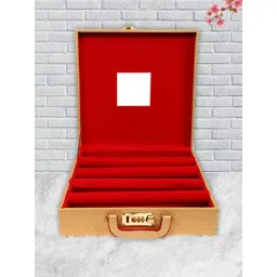 Kuber Industries Gold-Toned Self Design Wooden Bangle Storage Box With Lock System-image-46