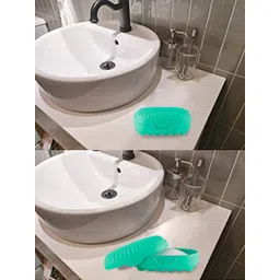 Kuber Industries Green 2 piece Solid Plastic Soap Dish image 4