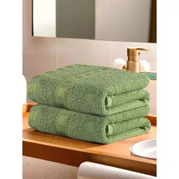 Kuber Industries Green 2 Pieces Cotton Highly Absorbent 225 GSM Face Towels-picture-26