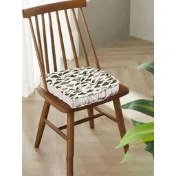 Kuber Industries Green 2 Pieces Printed Cotton Chair Pads-picture-24