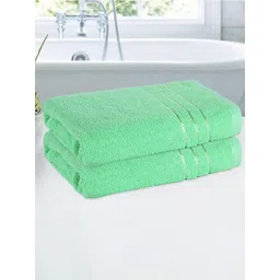 Kuber Industries Green 2 Pieces Striped Cotton 144GSM Bath Towel-picture-38