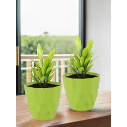Kuber Industries Green 3 Pieces Textured DurablePlanters-picture-30