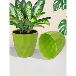 Kuber Industries Green 6 Pieces Balcony Textured Planters-image-47