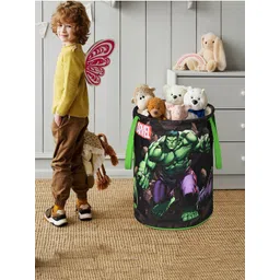 Kuber Industries Green & Black 3 Pieces Marvel Hulk Printed Laundry Bags 45L Each-picture-19