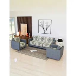 Kuber Industries Green & Brown 10 Pieces Printed Cotton 5 Seater Sofa Covers-picture-34