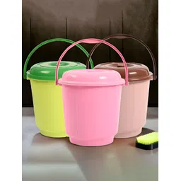 Kuber Industries Green & Brown 3 Pieces Bath Accessories Set 18l-picture-30