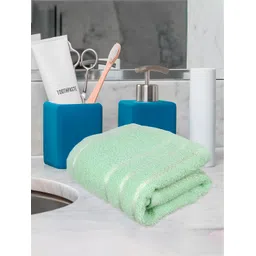 Kuber Industries Green & Brown 4 Pieces Lining Design Pure Cotton Face Towels-picture-22