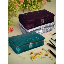 Kuber Industries Green & Grey 3 Pieces Jewellery Organisers-picture-33