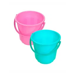 Kuber Industries Green & Pink 2 Pieces Unbreakable Bucket-picture-39