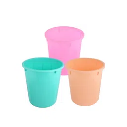 Kuber Industries Green & Pink 3 Pcs Open Garbage Dustbin 7 L-image-49