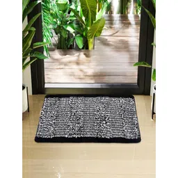 Kuber Industries Green & White 2 Pieces Cut Loop Microfiber Doormats-picture-24