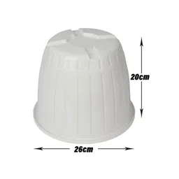 Kuber Industries Green & White 6 Pieces Balcony Textured Planters image 4