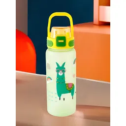 Kuber Industries Green & Yellow Single Plastic Printed Water Bottle-picture-34