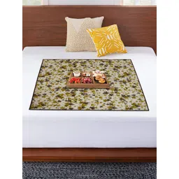 Kuber Industries Green Floral Printed Bed Server Food Mat-picture-17