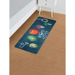 Kuber Industries Green Floral Printed Bed Side Runner image 1