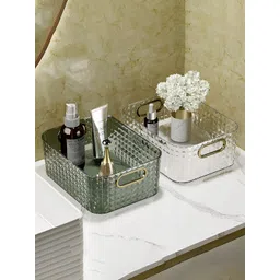 Kuber Industries Green Self Design Makeup Organiser-picture-21