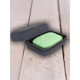 Kuber Industries Grey 2 piece Solid Plastic Soap Dish-picture-35