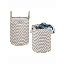 Kuber Industries Grey 2 Pieces Printed Cotton Laundry Bags 60 L Each-picture-33