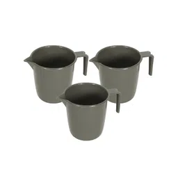 Kuber Industries Grey 3 piece Solid Plastic Bath Accessories Set-picture-40