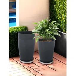 Kuber Industries Grey 3 Pieces Flower Planters-picture-27