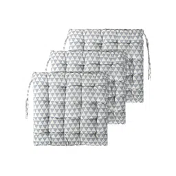 Kuber Industries Grey 3 Pieces Printed Cotton Comfort Chair Pads-picture-14