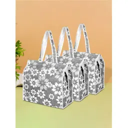 Kuber Industries Grey 3 Pieces Printed Fabric Handbag Organisers-picture-40